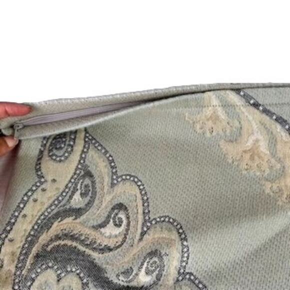 Soft Surrounding Pillow Shams Standard Green Wool Blend Set of 2 - Picture 11 of 13